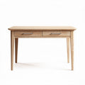 Wooden desk with two drawers and modern design 120 x 60 x 75cm natural color
