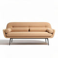 Contemporary minimalist sofa with fabric upholstery and black metal legs 180 x 80 x 70cm