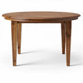 Round wooden dining table 120 x 120 x 75cm for indoor use in rustic finish